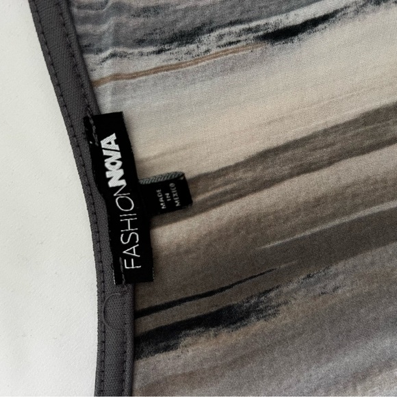 Fashion Nova Blue Grey Bodycon Dress Neck Sleeveless - Picture 4 of 4